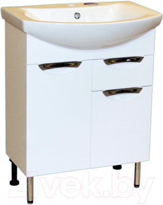 Тумба с умывальником СанитаМебель Камелия-65.31 Д3 + Балтика 65 - фото