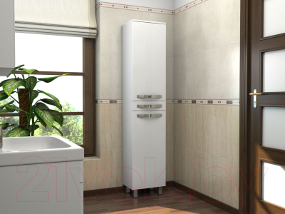 Шкаф-пенал для ванной Какса-А Квадро / 458355 (с ящиком)