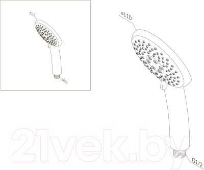 Лейка ручного душа AM.PM Like F0280000