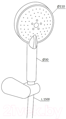 Душевой гарнитур RedBlu by Damixa Origin One 918110000