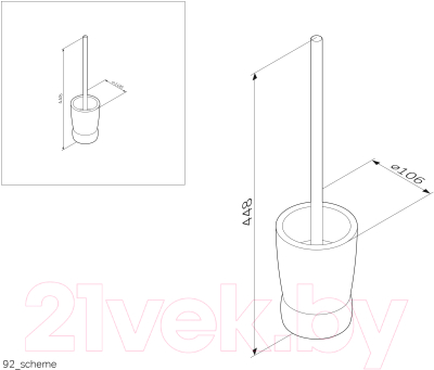 Ершик для унитаза AM.PM Sensation A3033200