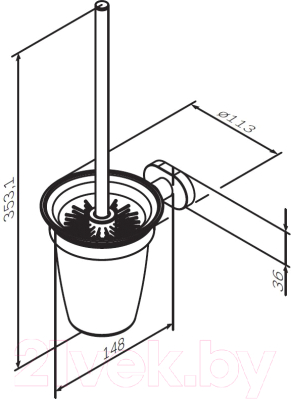 Ершик для унитаза AM.PM Sense L A7433300