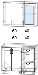 Готовая кухня Интерлиния Мила Крафт 1.0