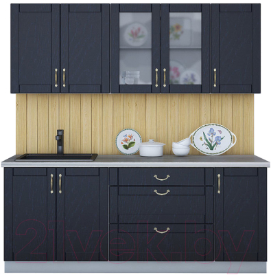 Готовая кухня Интерлиния Мила Крафт 2.0Б - фото