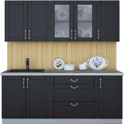 Готовая кухня Интерлиния Мила Крафт 2.0Б - фото