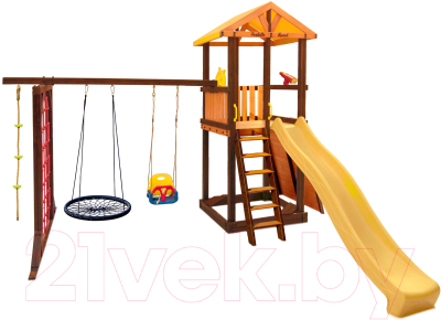 Игровой комплекс Perfetto Sport Pitigliano-11 + качели Паутина