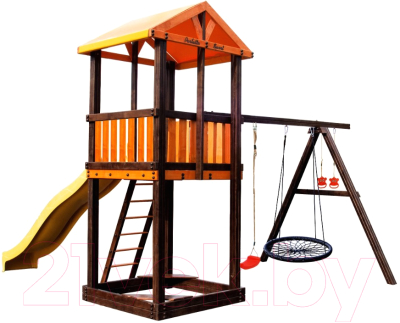 Игровой комплекс Perfetto Sport Pitigliano-3 + качели Паутина