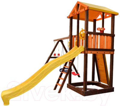 Игровой комплекс Perfetto Sport Pitigliano 4 + качели Паутина