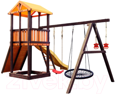 Игровой комплекс Perfetto Sport Pitigliano 5 + качели Паутина