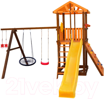 Игровой комплекс Perfetto Sport Pitigliano 5 + качели Паутина