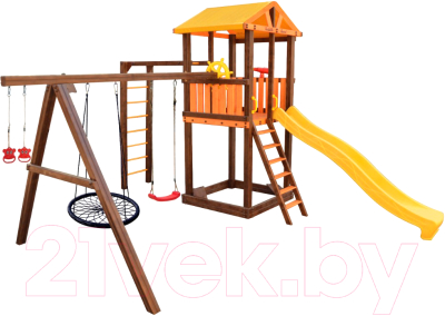 Игровой комплекс Perfetto Sport Pitigliano 6 + качели Паутина - фото