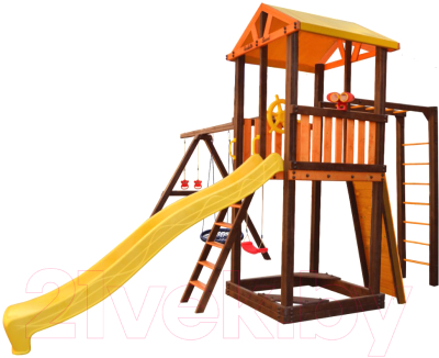 Игровой комплекс Perfetto Sport Pitigliano 7 + качели Паутина - фото