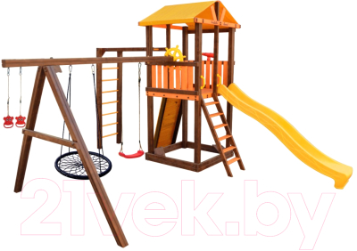 Игровой комплекс Perfetto Sport Pitigliano 7 + качели Паутина