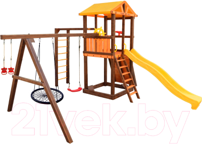 Игровой комплекс Perfetto Sport Pitigliano 8 + качели Паутина - фото