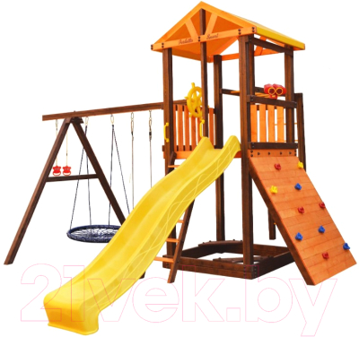 Игровой комплекс Perfetto Sport Pitigliano 8 + качели Паутина