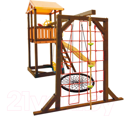 Игровой комплекс Perfetto Sport Pitigliano 9 + качели Паутина