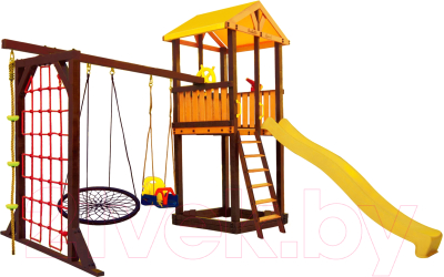 Игровой комплекс Perfetto Sport Pitigliano 9 + качели Паутина