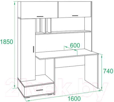 Компьютерный стол Сокол-Мебель КСТ-17 (дуб сонома/белый)