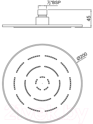 Лейка верхнего душа Jaquar OHS-CHR-1613