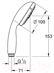 Лейка ручного душа GROHE New Tempesta Cosmopolitan 100 28421002