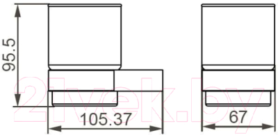 Стакан для зубной щетки и пасты Aquanet 5684 / 187060