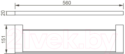 Полка для ванной Aquanet 5687 / 187070