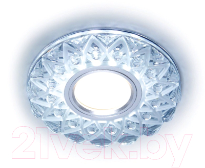 Точечный светильник Ambrella S375 CL/FR GU5.3+3W - фото