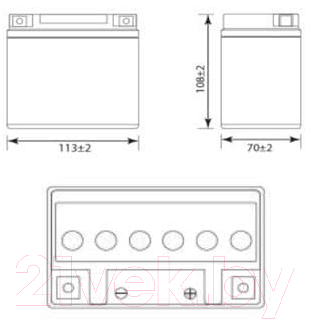 Мотоаккумулятор DELTA AGM СТ 1207.2 / YTZ7S