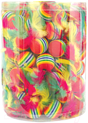 Набор игрушек для животных Triol Мяч с пером NT573 / 22181025 - фото