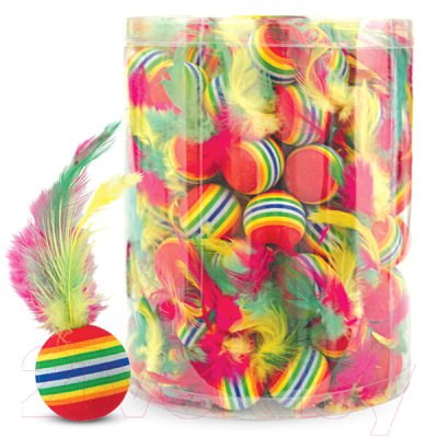 Набор игрушек для животных Triol Мяч с пером NT573 / 22181025