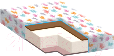 Матрас в кроватку Farfello Complex 12см (бязь) - фото