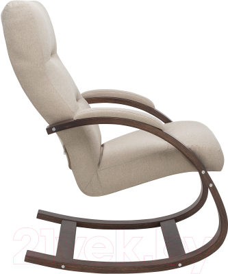 Кресло-качалка Импэкс Leset Милано (орех текстура/малмо 05 бежевый)