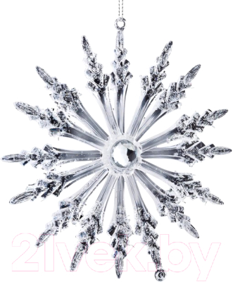 Елочная игрушка Erich Krause Decor Снежинка ледяные кристаллы / 47460 - фото