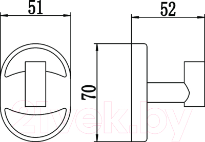 Крючок для ванной Savol S-007053