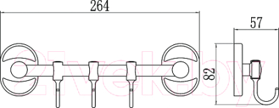Вешалка для ванной Savol S-008203
