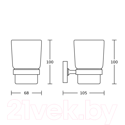 Стакан для зубной щетки и пасты Gross Aqua Delta GA18038