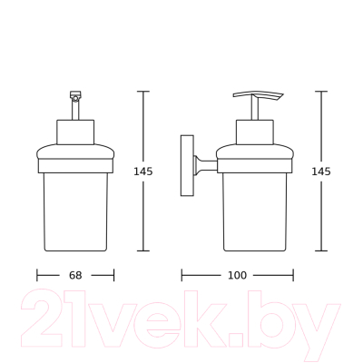 Дозатор для жидкого мыла Gross Aqua Delta GA18038A