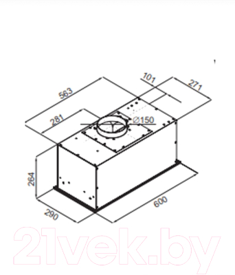 Вытяжка скрытая Maunfeld Fantasy 1000ST 60