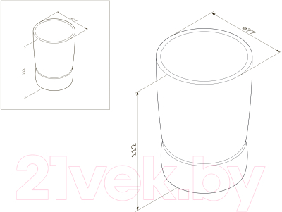 Стакан для зубной щетки и пасты AM.PM Sensation A3031300