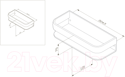 Полка для ванной AM.PM Sensation A3034800