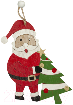 Елочная игрушка Erich Krause Decor Санта с елкой / 47749 - фото