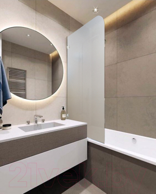 Стеклянная шторка для ванны Стеклоконтакт 6М-1500х700 L