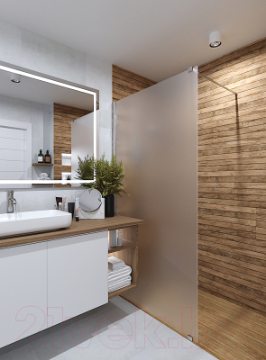 Душевая стенка Стеклоконтакт 8М-2000х995 L (матовое стекло)