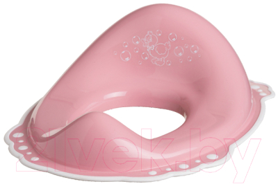 Детская накладка на унитаз Maltex Утенок / 7248 (темно-розовый/белый) - фото