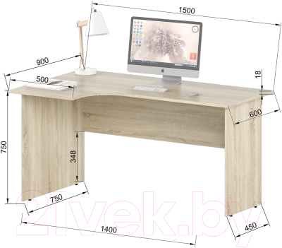Письменный стол Славянская столица С-1-15Л