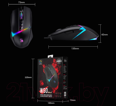 Мышь A4Tech Bloody W60 Max