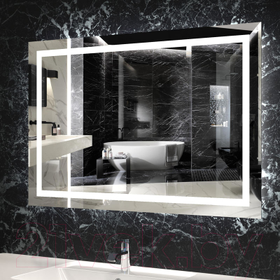 Зеркало Пекам Astra 1 100x80 / astra1-100x80d (с подсветкой и сенсором на взмах руки)