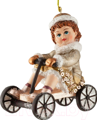 Елочная игрушка Erich Krause Decor Девочка на велосипеде / 47690 - фото