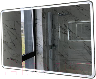 Зеркало Пекам Marta 1 120x80 / marta1-120x80sp (с подсветкой, подогревом и сенсором на прикосновение) - фото