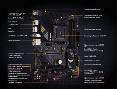 Материнская плата Asus TUF Gaming B550-Plus